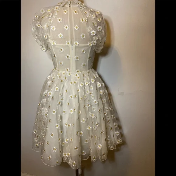 Teuta Matoshi Cream Daisy Dress - Picture 10 of 16